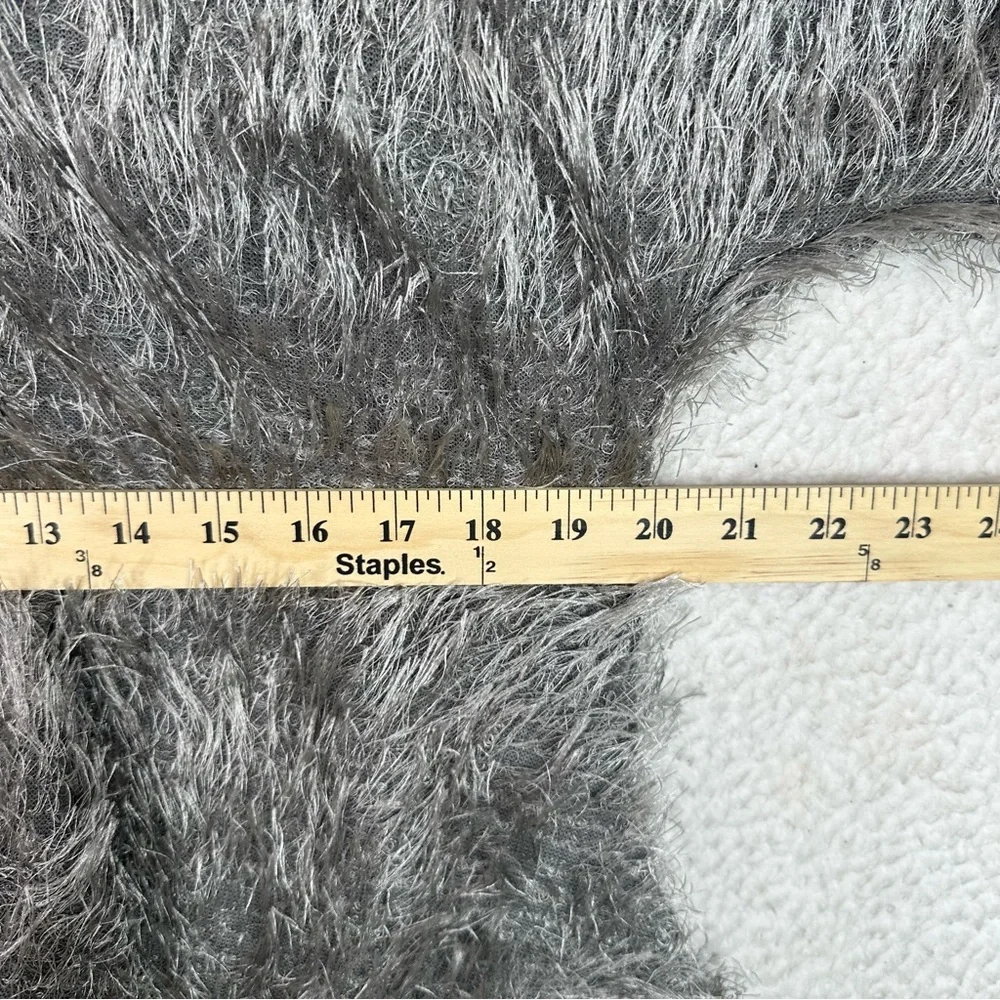 Kaktus‎ Gray Fuzzy Textured Cardigan Sweater Women’s Small Boho Button Front